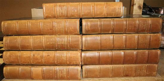 20 vols library literature & Richard Steele dramatic works 1765 & another similar volume(-)